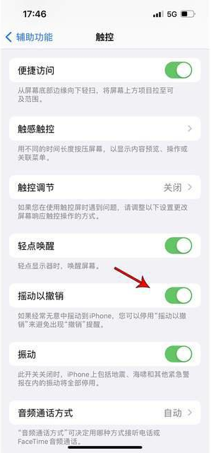 海沧苹果手机维修分享iPhone手机如何设置摇一摇删除文字 